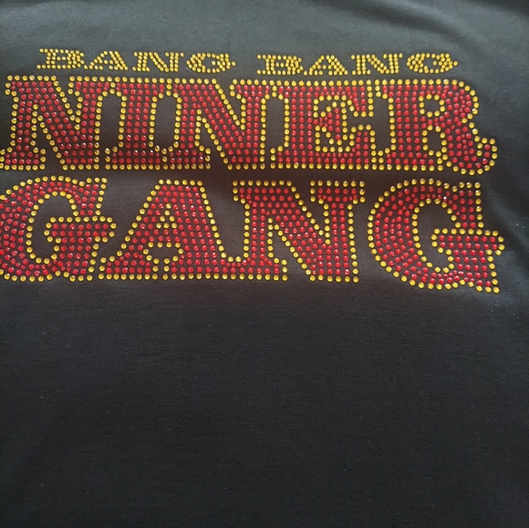 Black 49ers Rhinestone Sweatshirt - Picture 2 of 4